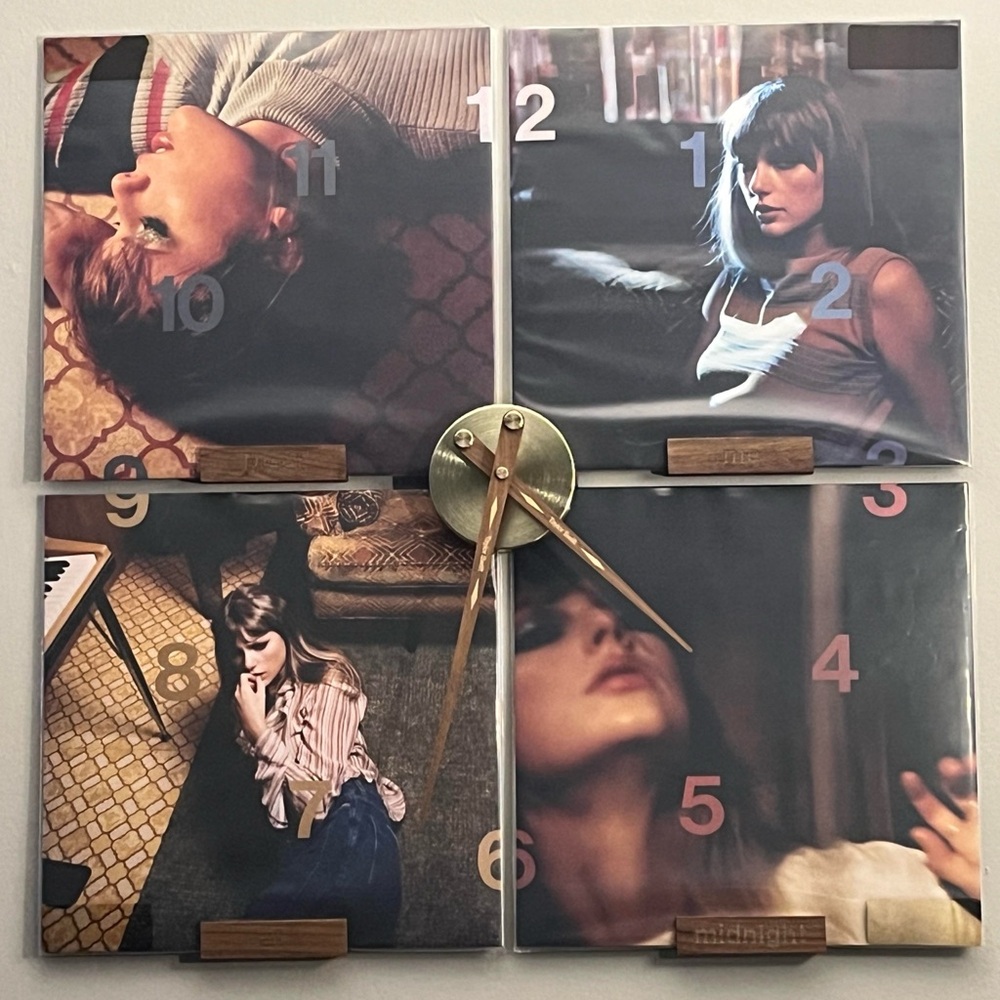 Taylor Swift midnights vinyl clock